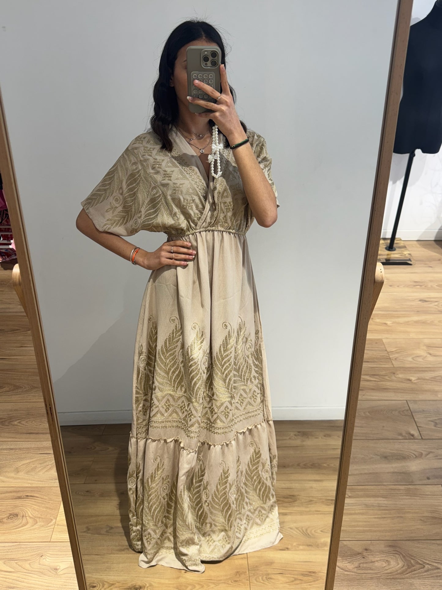 Robe détail doré - 2 Coloris