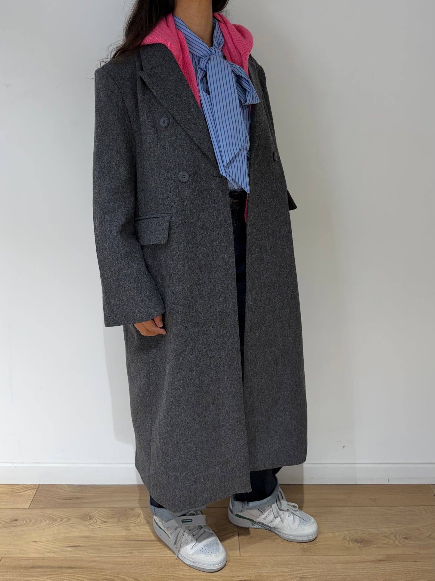 Manteau chiné en Laine