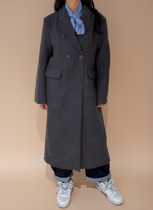 Manteau chiné en Laine