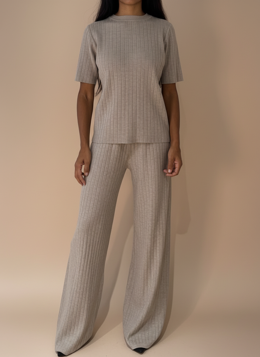 Ensemble en Maille Côtelé