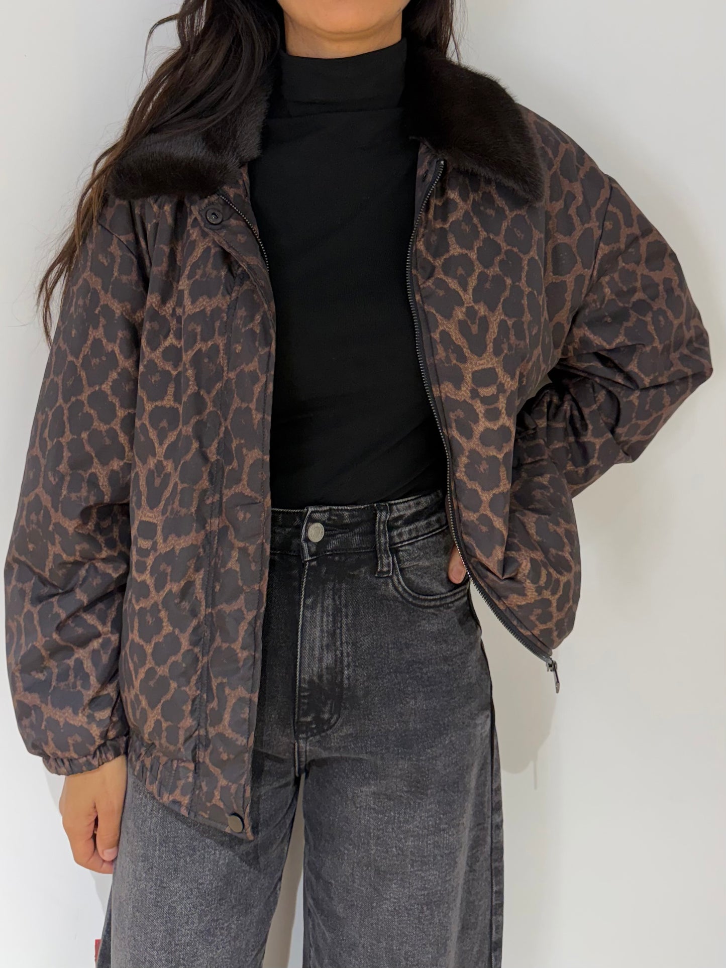 Veste Léopard fourrure