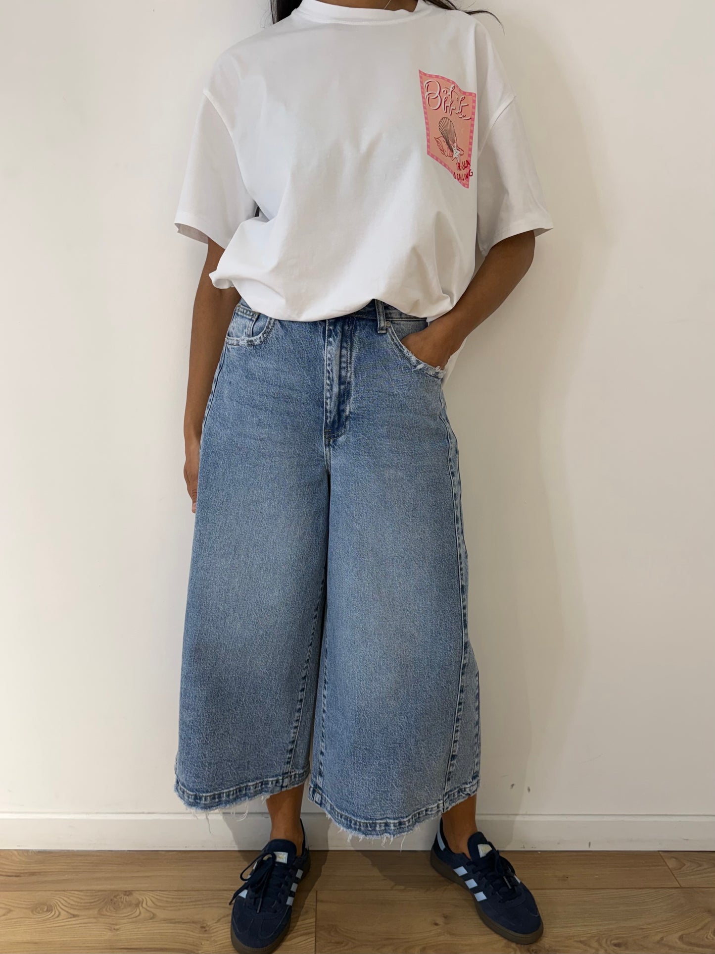 Bermuda Jean Femme 7/8 Oversize Taille Haute – Coupe Large