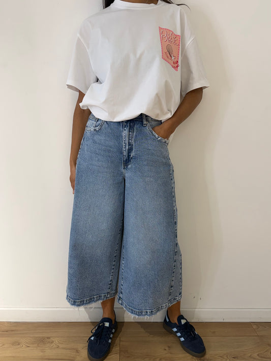 Bermuda Jean Femme Oversize Taille Haute – Coupe Large