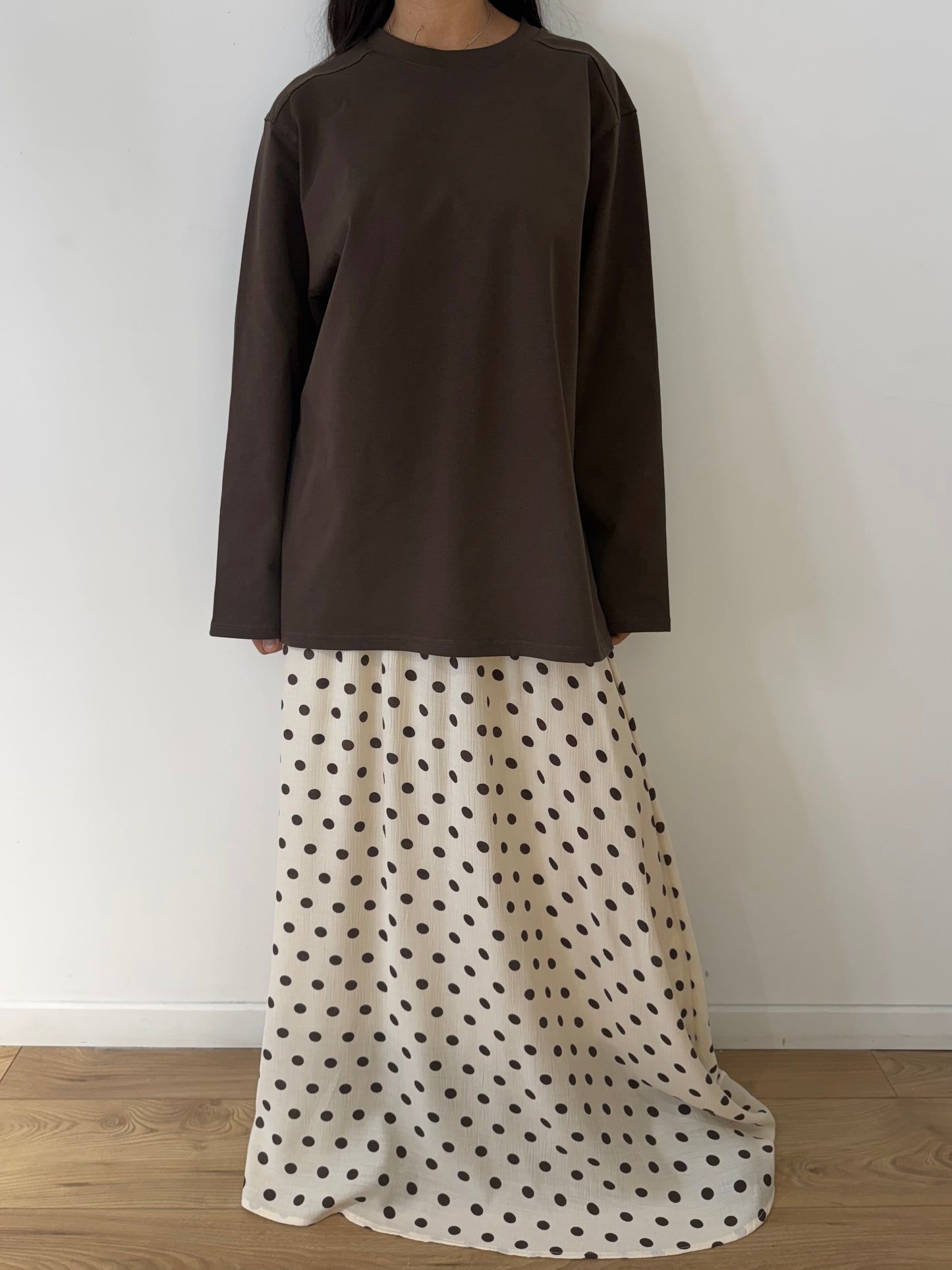Haut Manche Longue Oversize 100% Coton Premium - Col rond