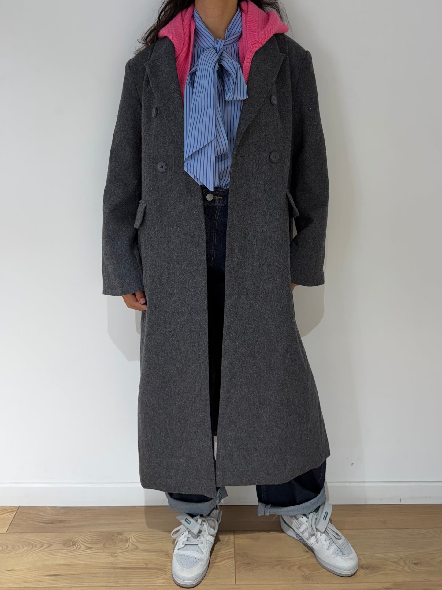 Manteau chiné en Laine