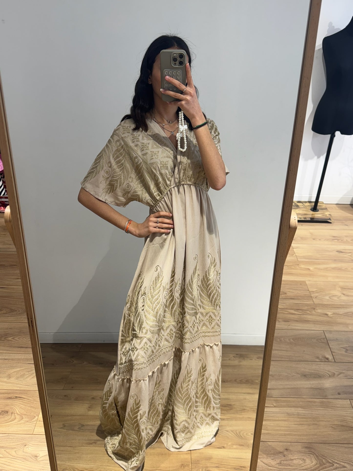Robe détail doré - 2 Coloris