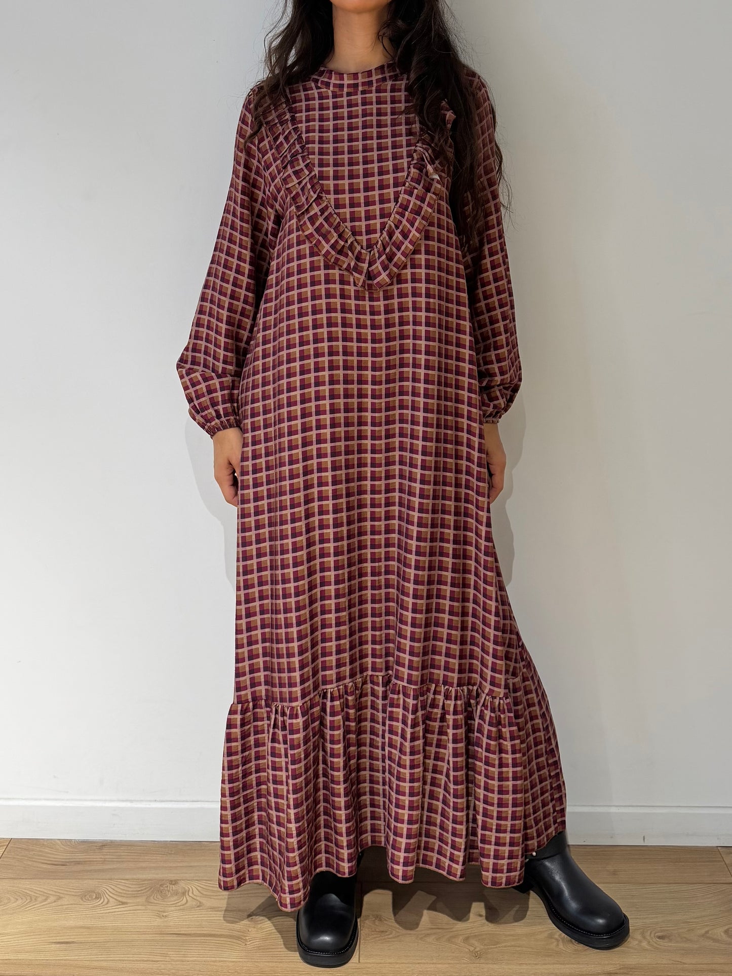 Robe Longue à carreaux octobre