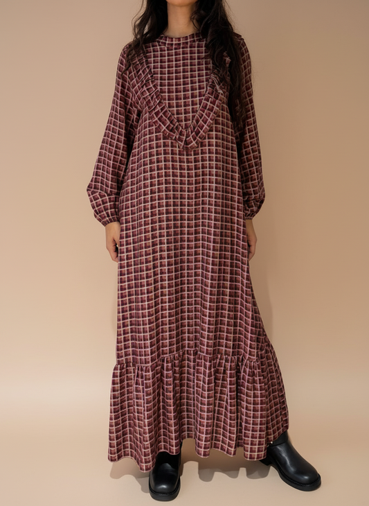 Robe Longue à carreaux octobre