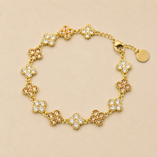 Bracelet fleurs en acier inoxydable