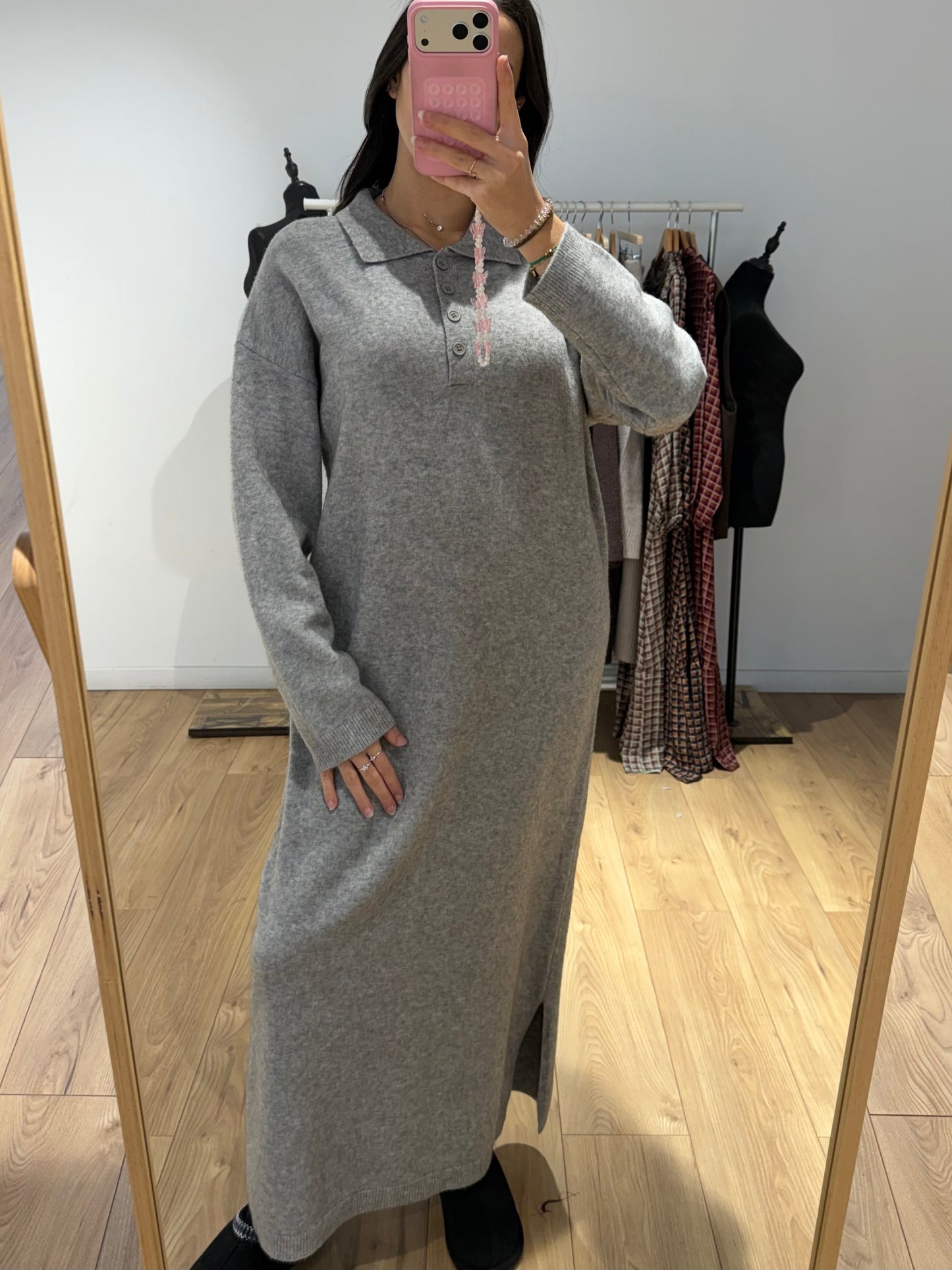 Robe Longue Col Polo