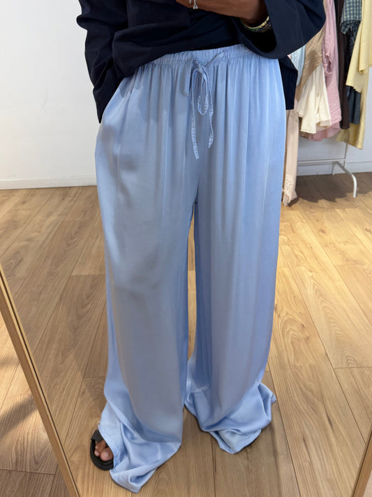 Pantalon fluide satiné  - 2 Coloris