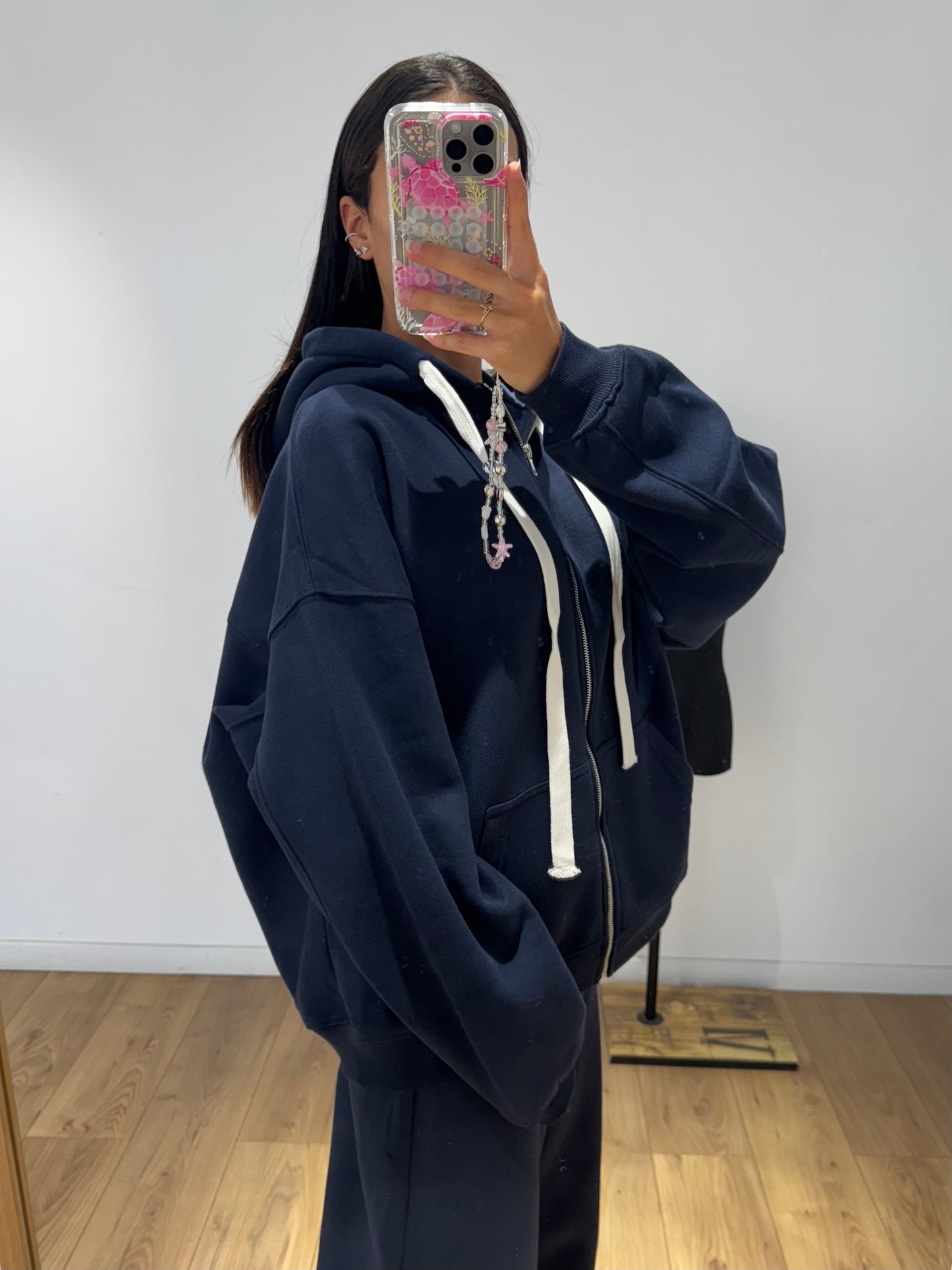 Sweat à zip gros cordon