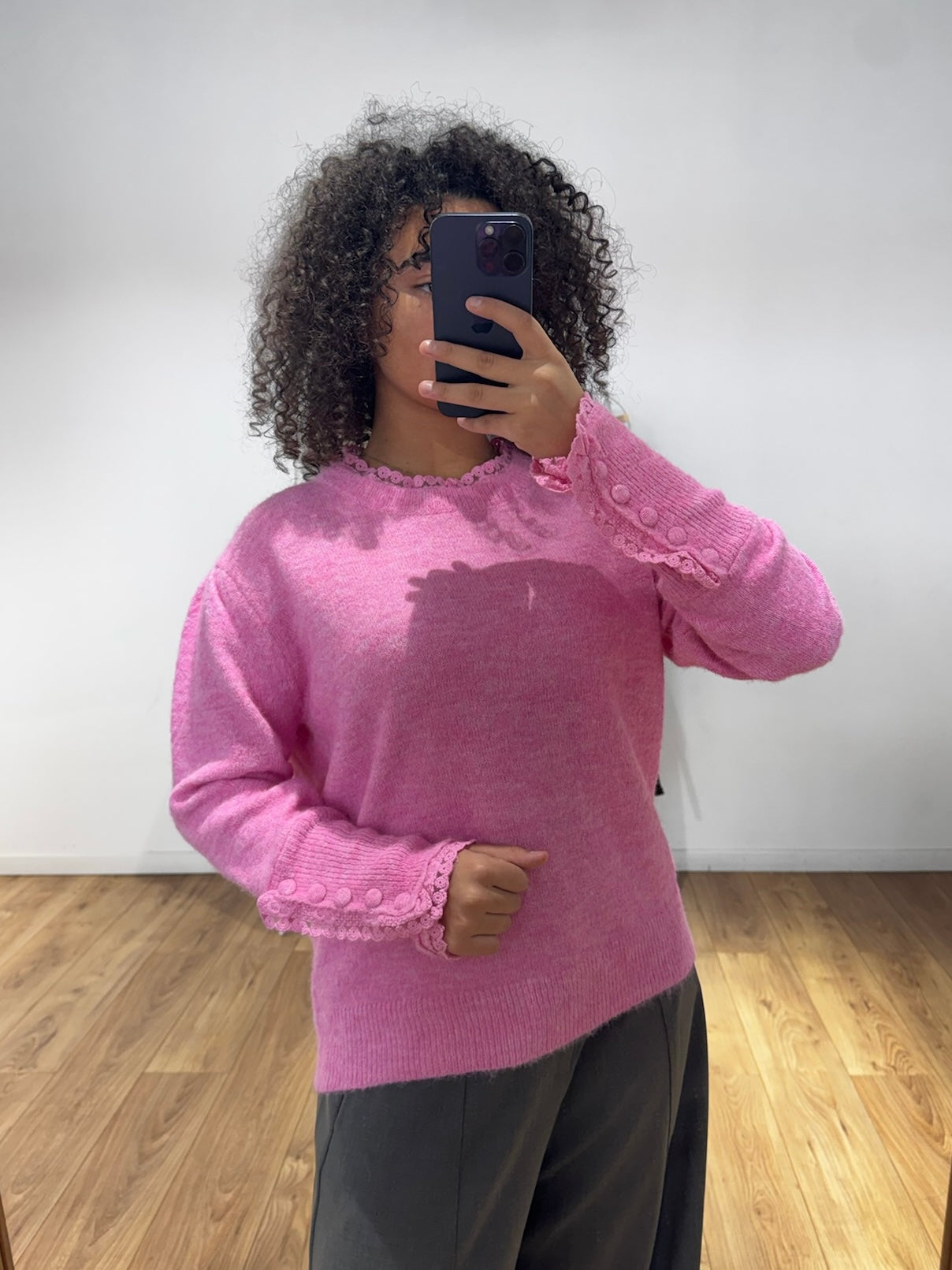 Pull Dentelle Laine Mélangé