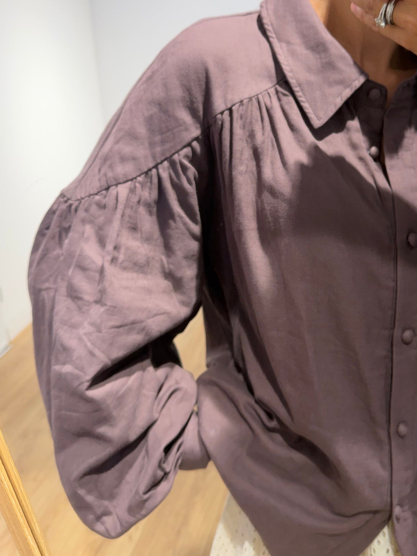Chemise Manches bouffantes 100% Coton - 3 Coloris