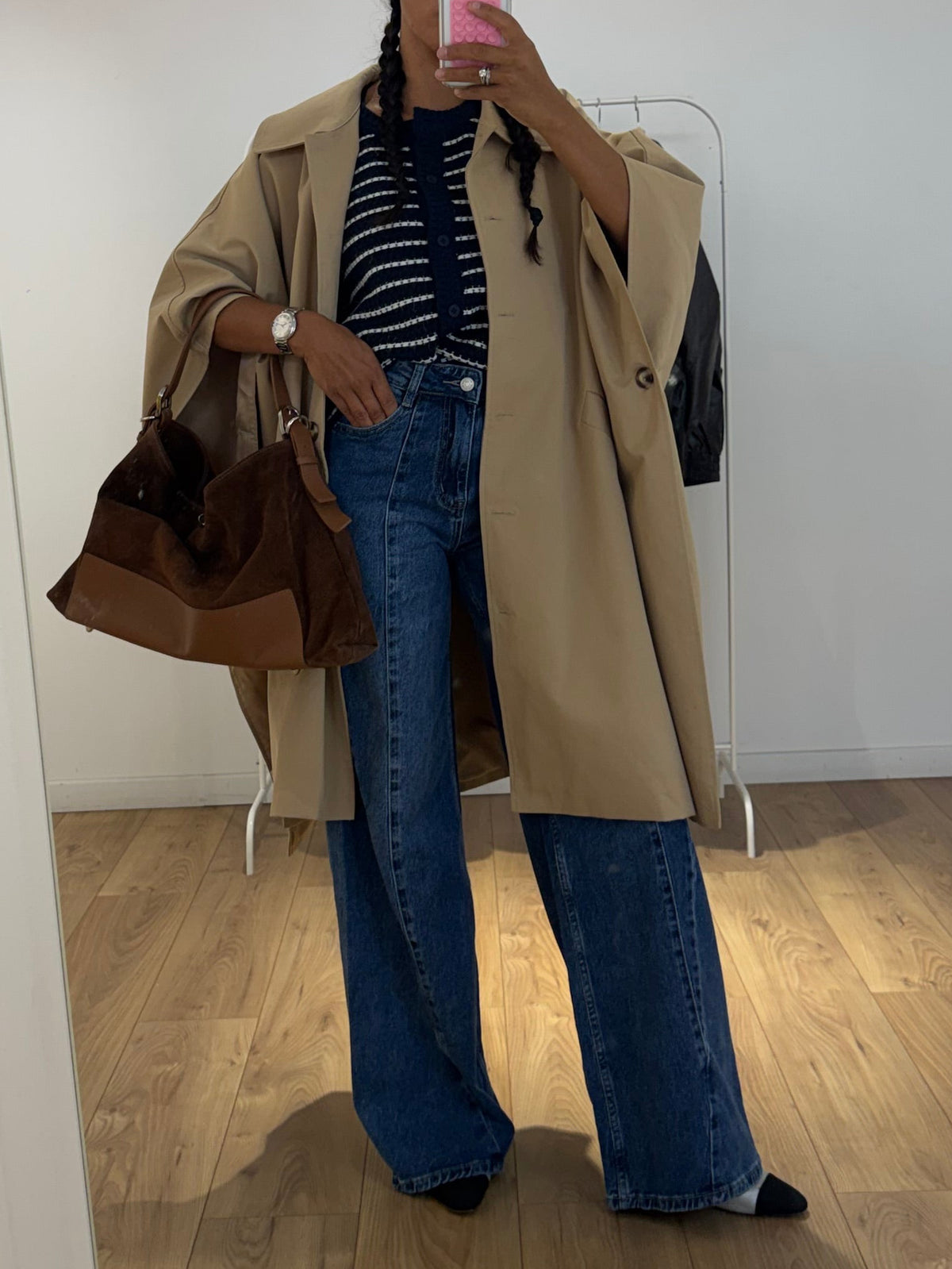 Jean Palazzo Femme Bleu – Coupe Évasée Patte d’Éléphant