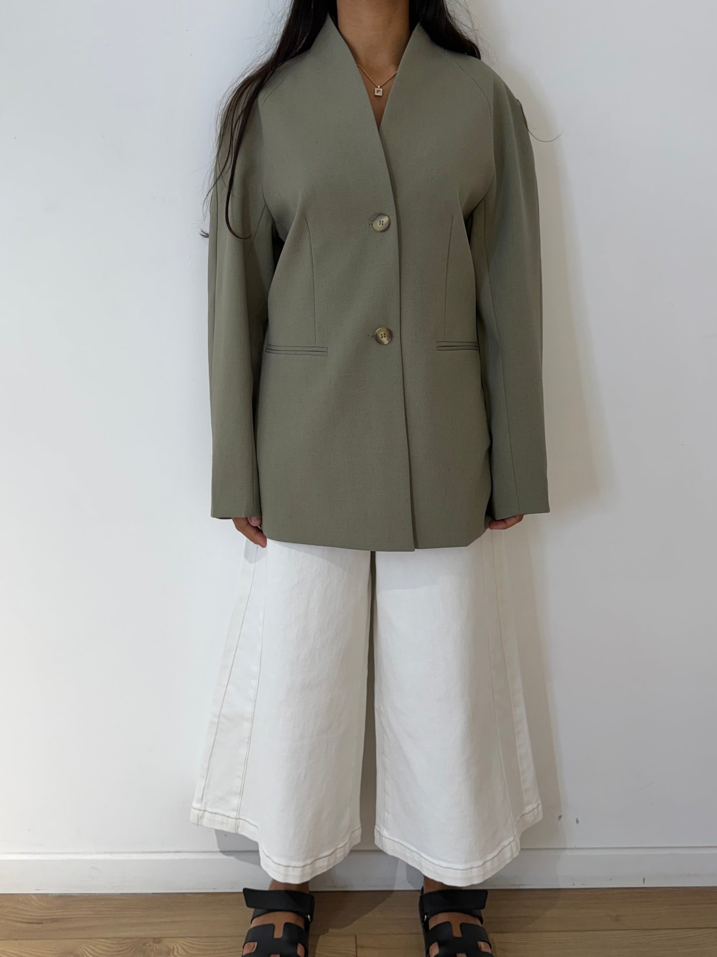 Blazer structuré en Lin Mélangé