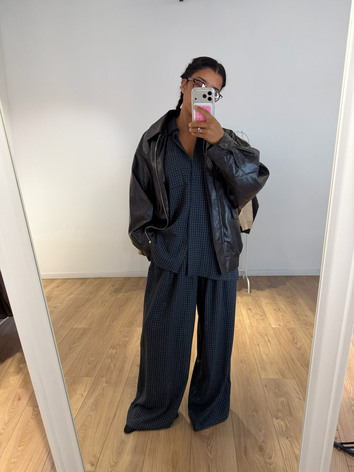 Veste Bonheur Oversized Noir & Marron | Kata Paris