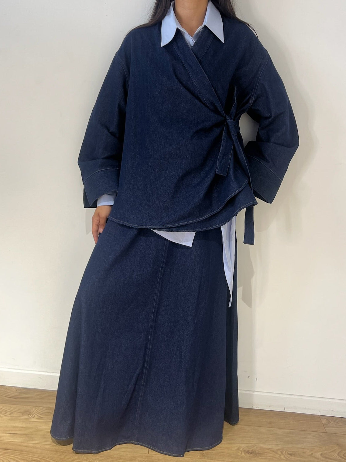 Ensemble kimono en jean 100% coton