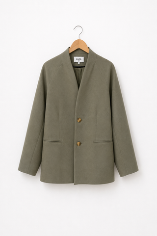 Blazer structuré en lin mélangé