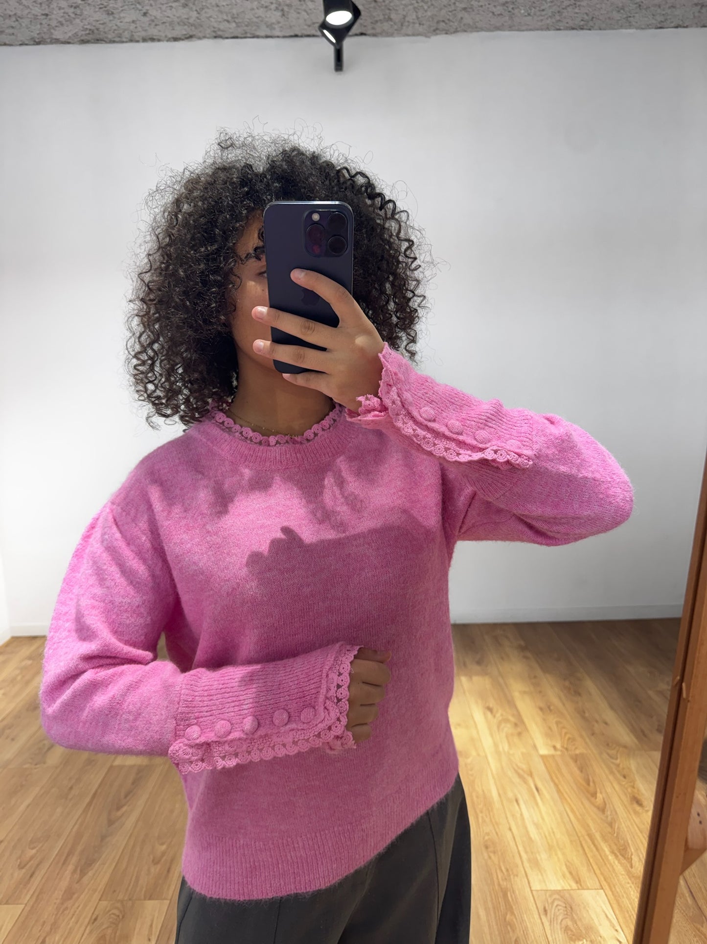 Pull Dentelle Laine Mélangé