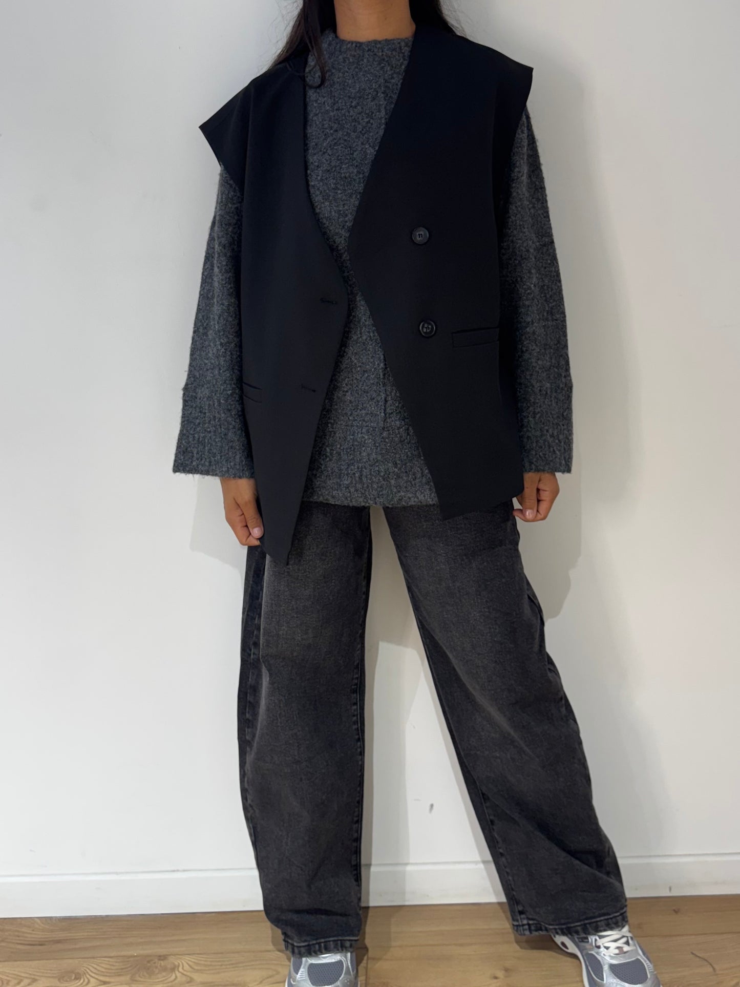 Jean Barrel Noir Délavé