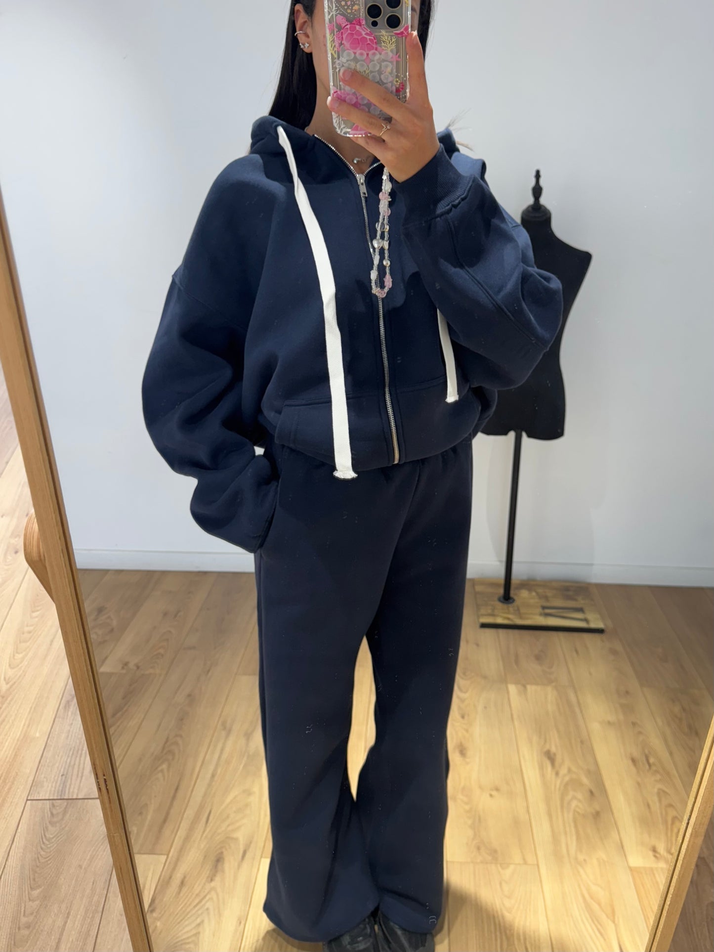 Sweat à zip gros cordon