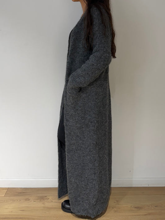 Long Gilet en Laine mélanger