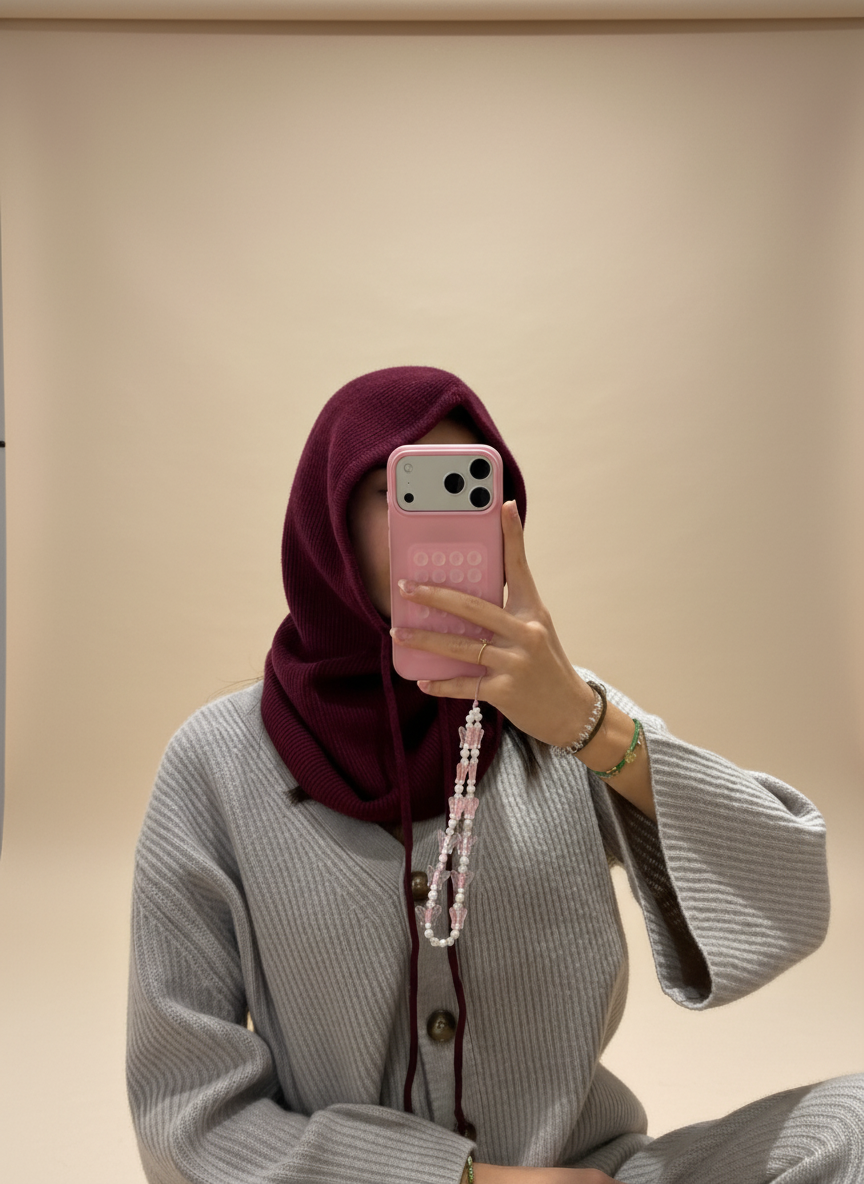 Cagoule en laine et cachemire mélangé