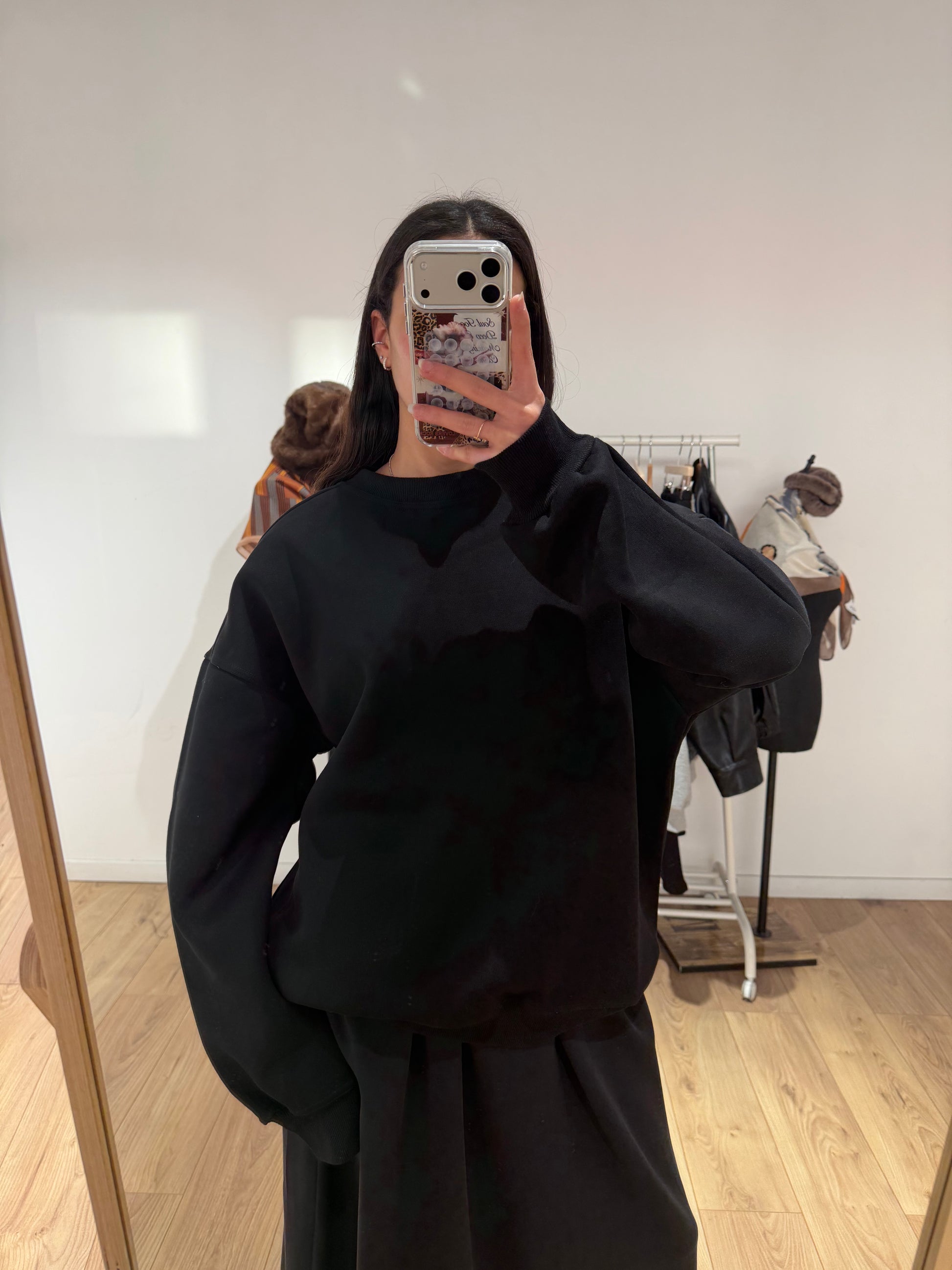 Sweat 100% coton femme oversize confortable avion bordeaux gris marron noir Kata Paris