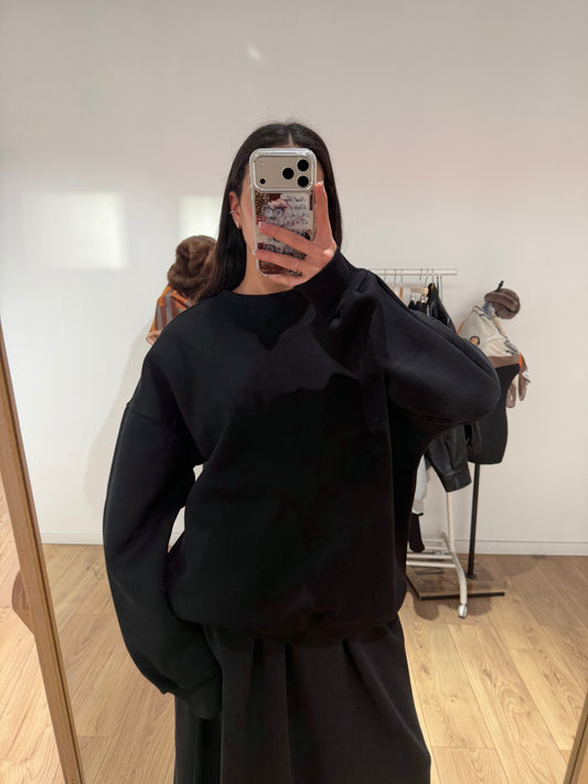 Sweat 100% coton femme oversize confortable avion bordeaux gris marron noir Kata Paris