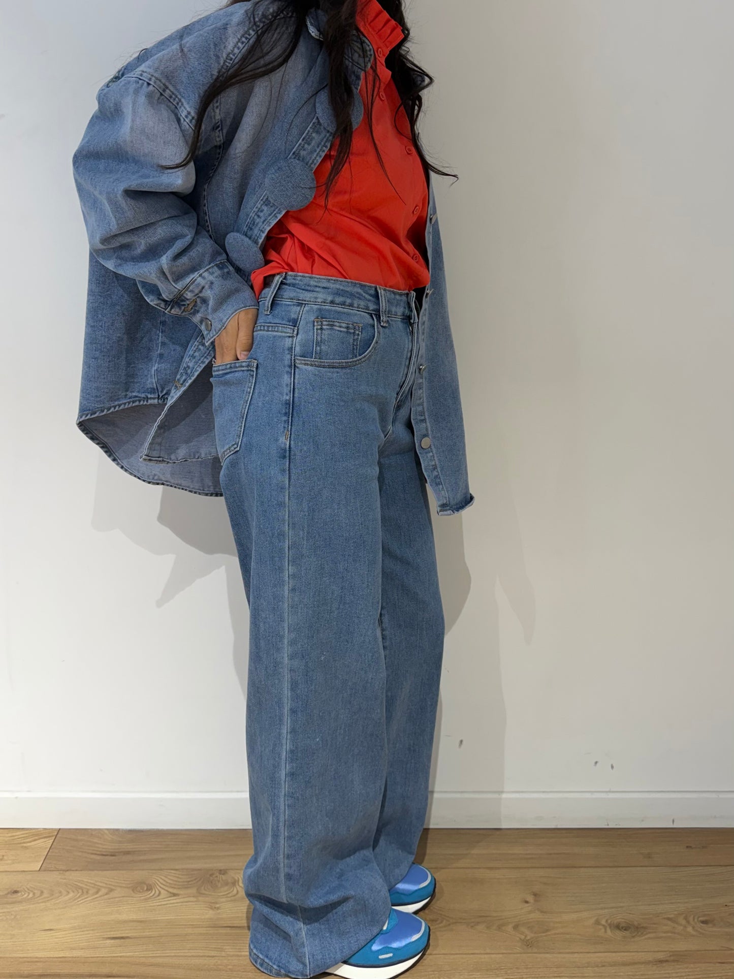 Chemise en Jean à Gros Boutons