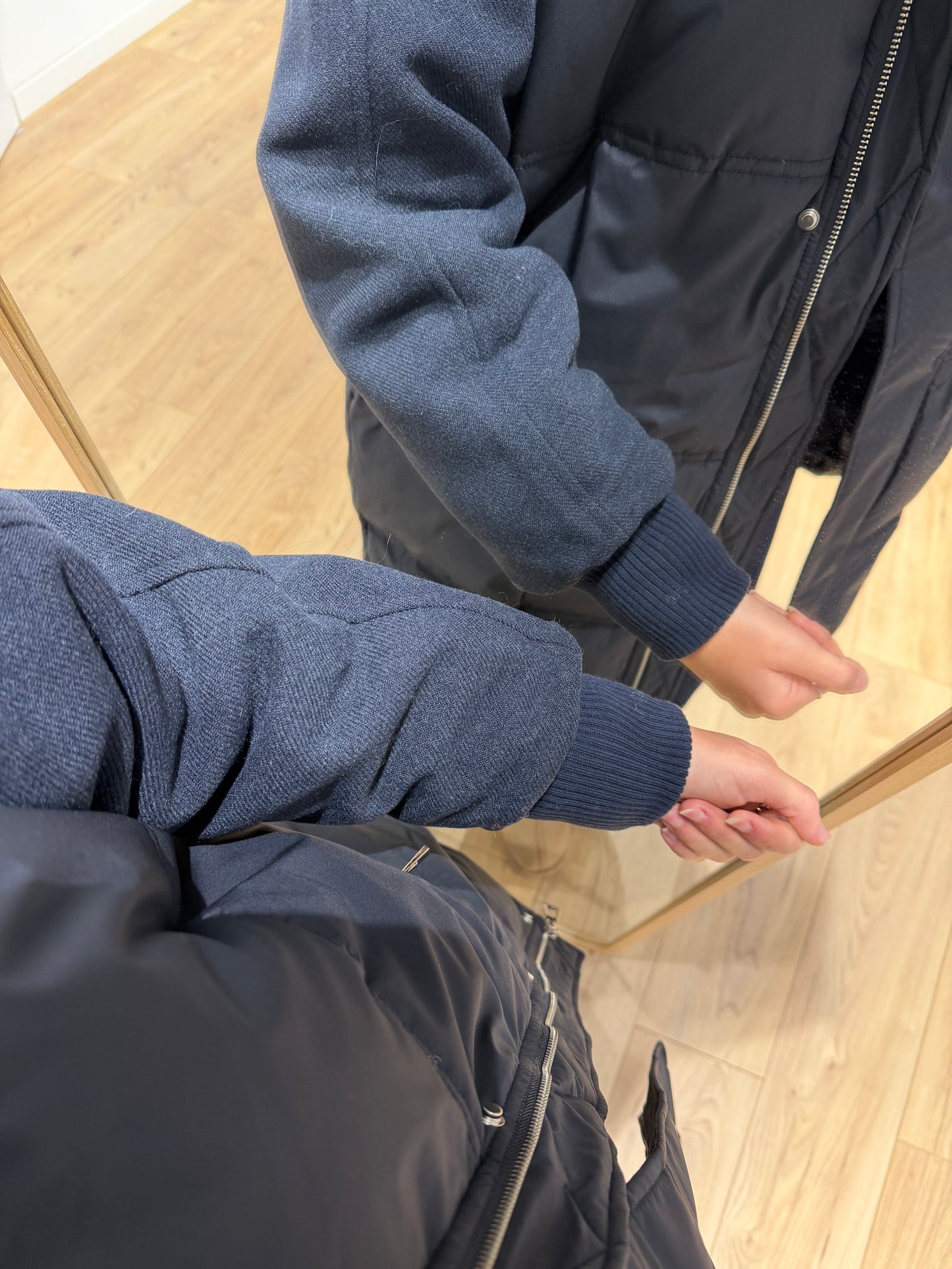 Doudoune bi matière