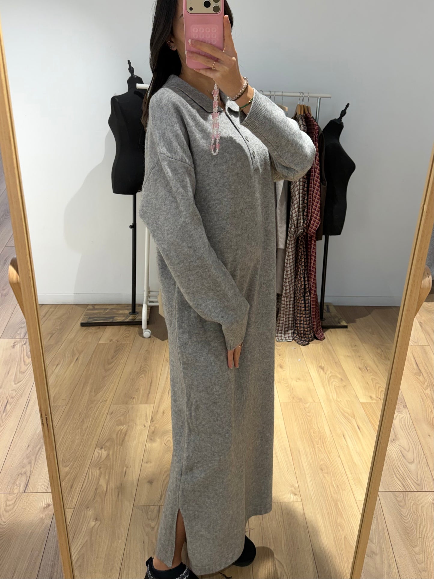 Robe Longue Col Polo