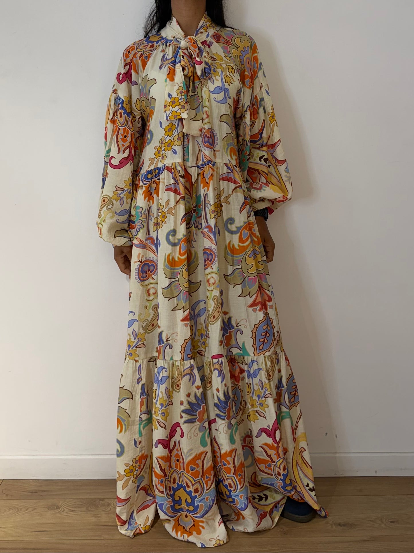 Robe Longue Fluide Imprimée Fleurie