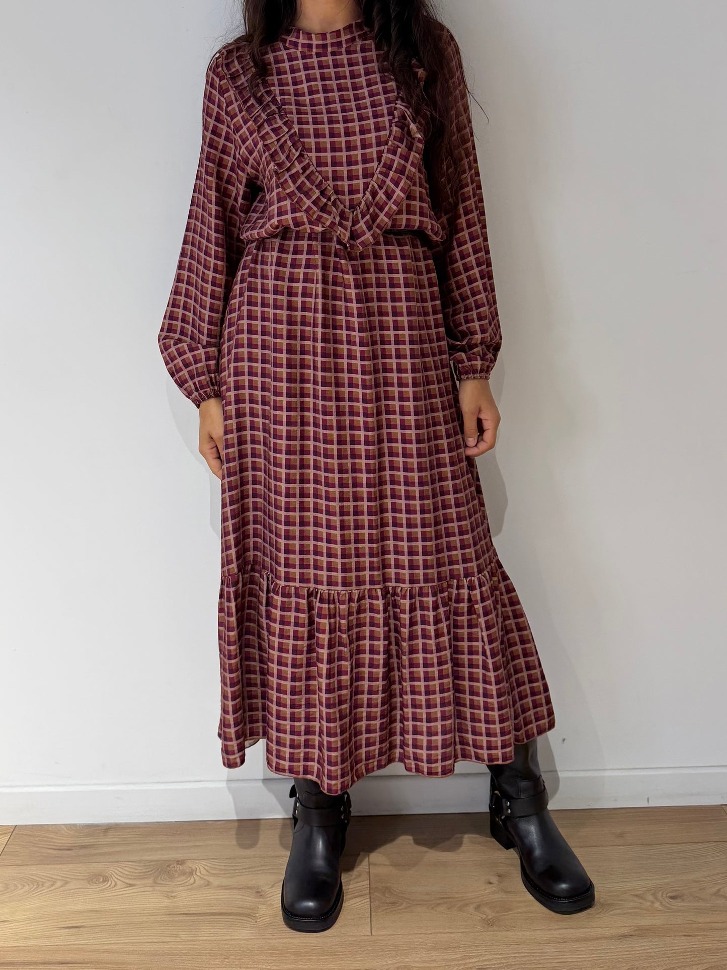 Robe Longue à carreaux octobre