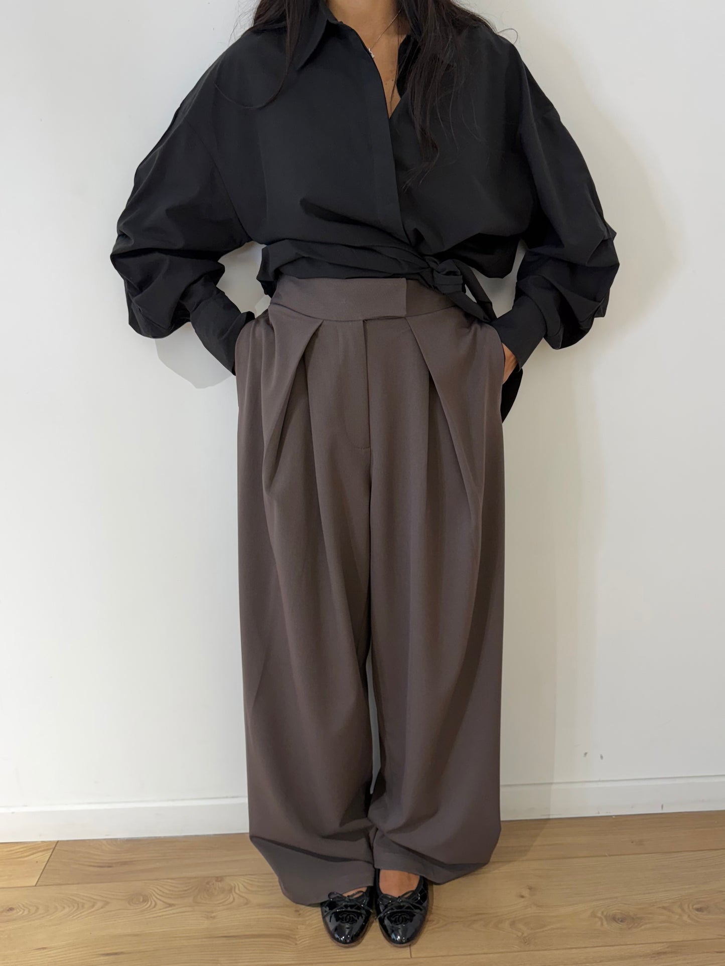 Chemise longue asymétrique Nouée - 2 Coloris