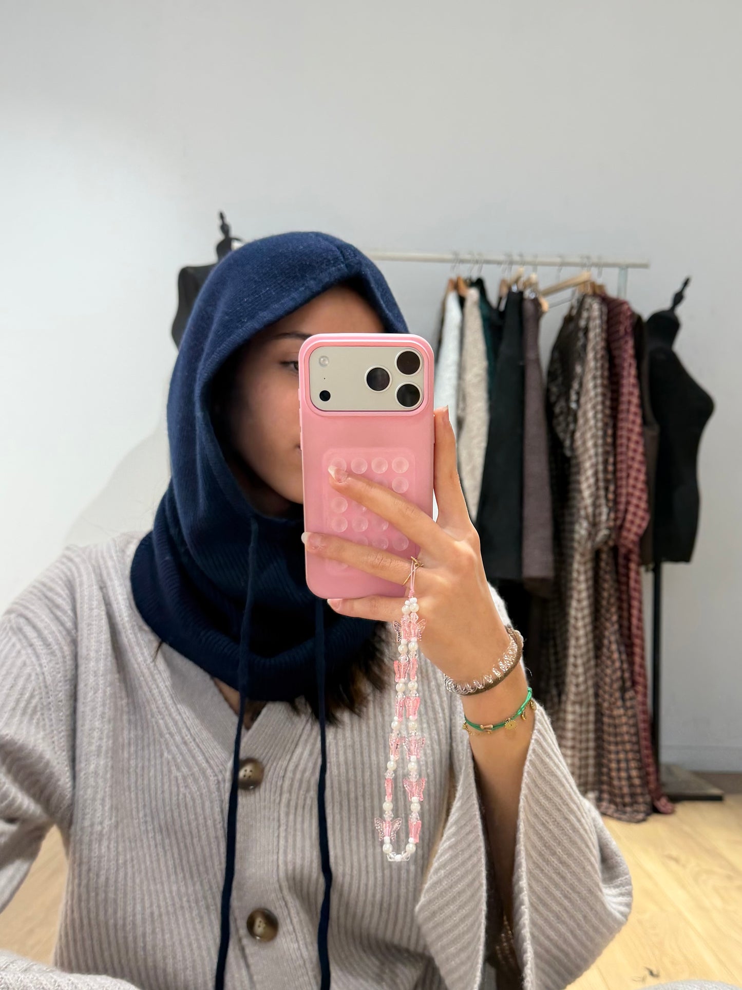 Cagoule en laine et cachemire mélangé