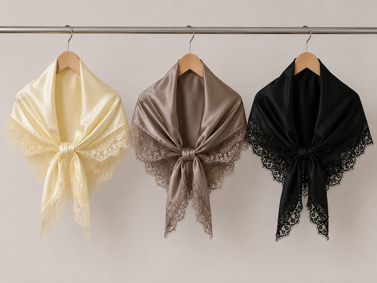 Foulard Satiné Dentelle Multi-Styles