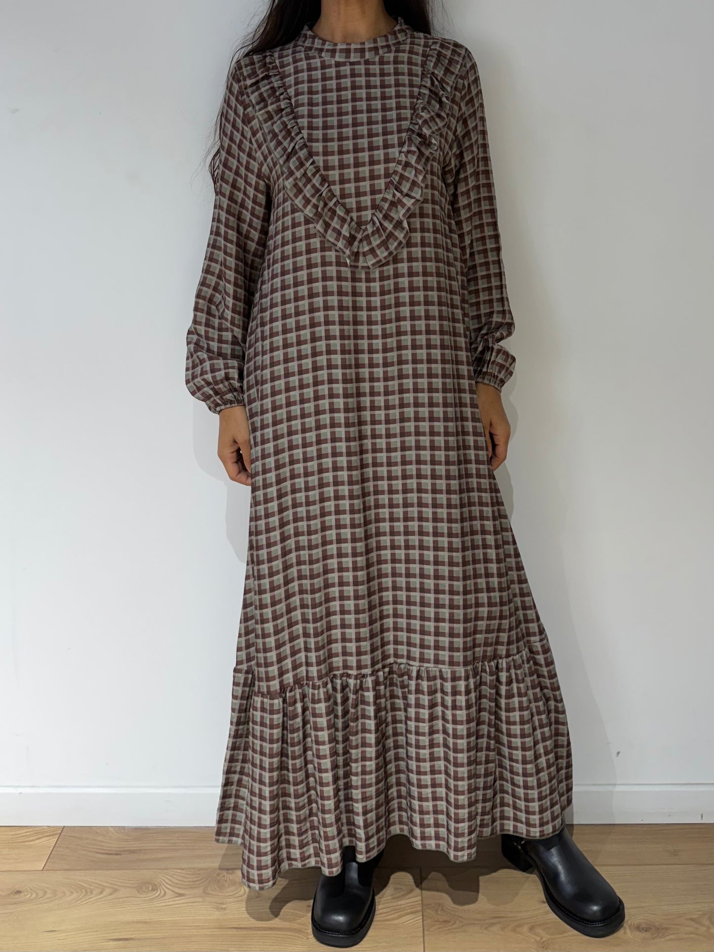 Robe Longue à carreaux octobre