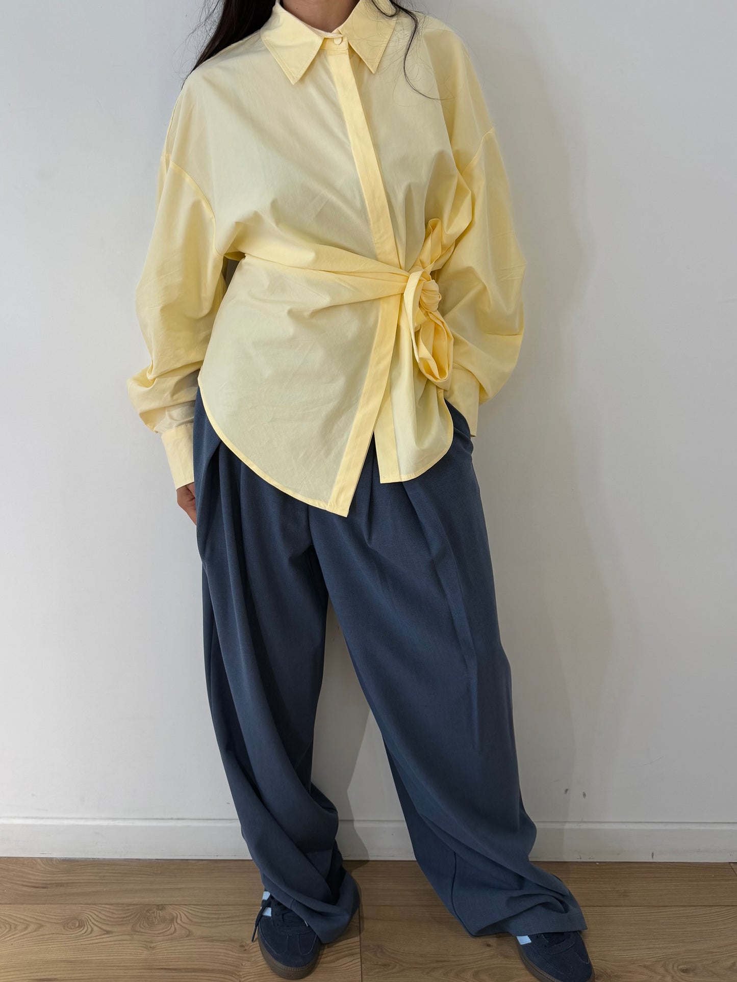 Chemise longue asymétrique Nouée - 2 Coloris