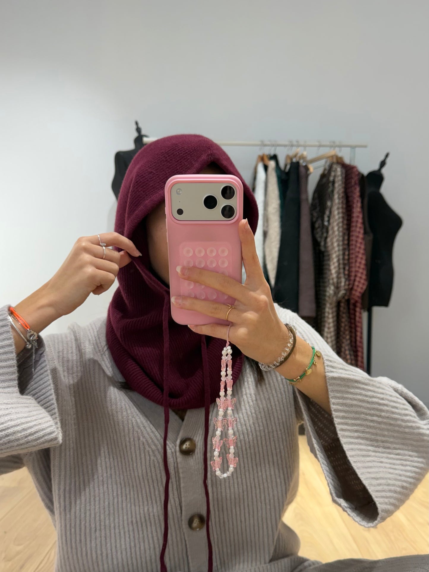 Cagoule en laine et cachemire mélangé