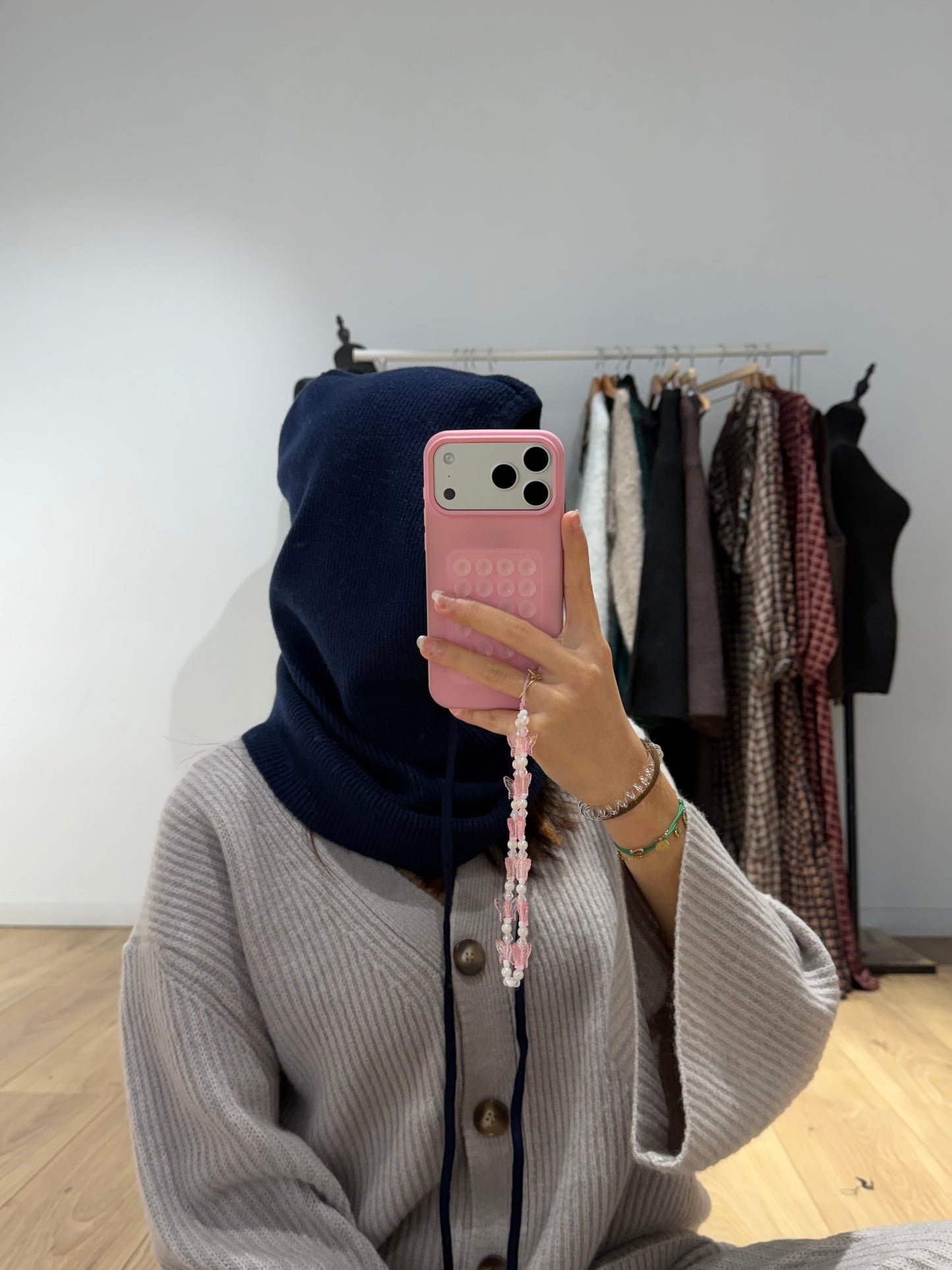 Cagoule en laine et cachemire mélangé