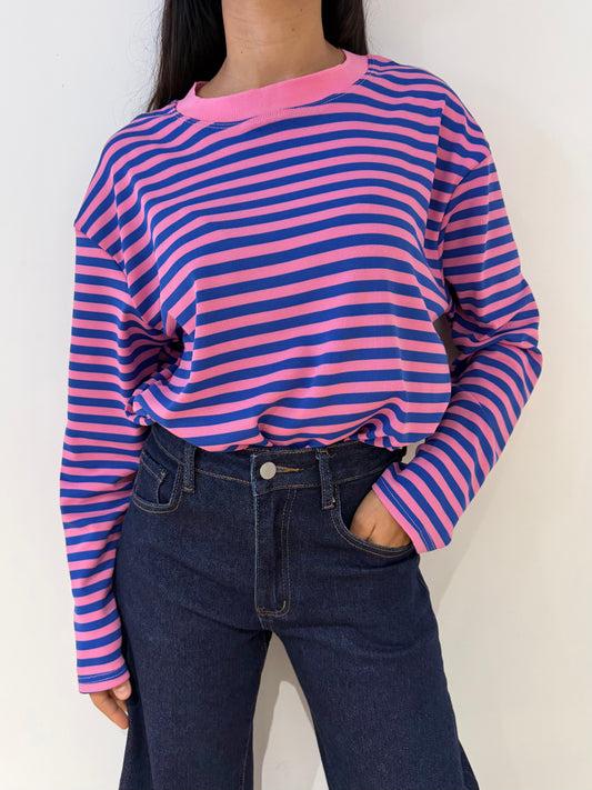 T-shirt marinière manches longues rayé femme style parisien Kata Paris