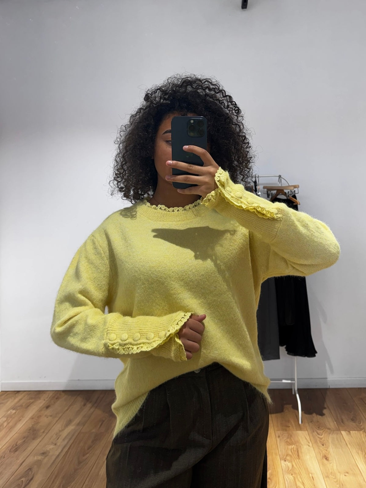 Pull Dentelle Laine Mélangé