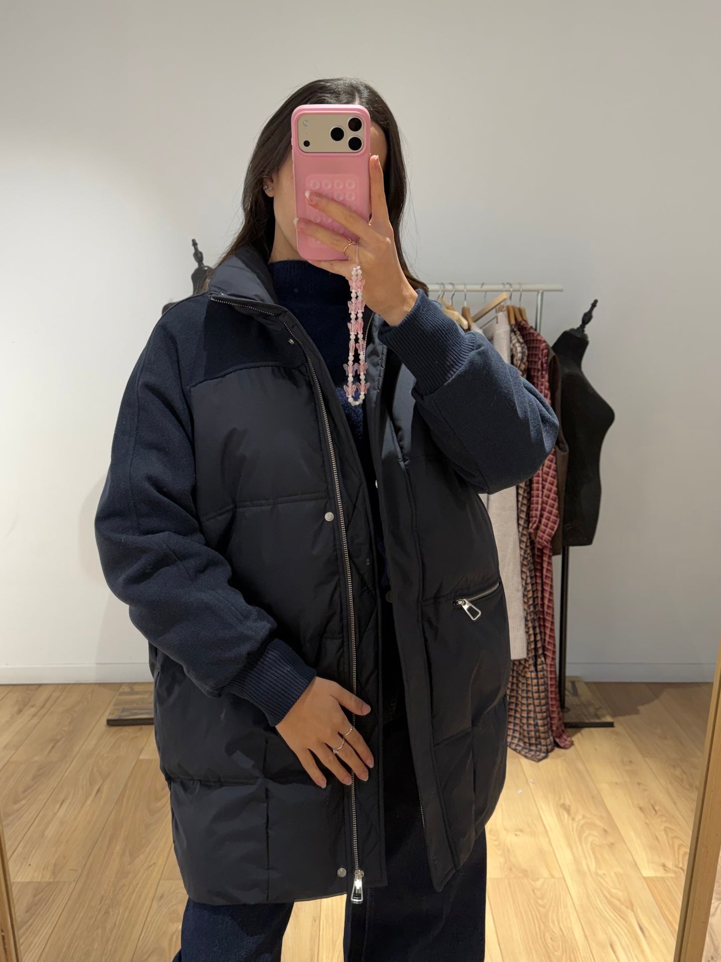 Doudoune bi matière