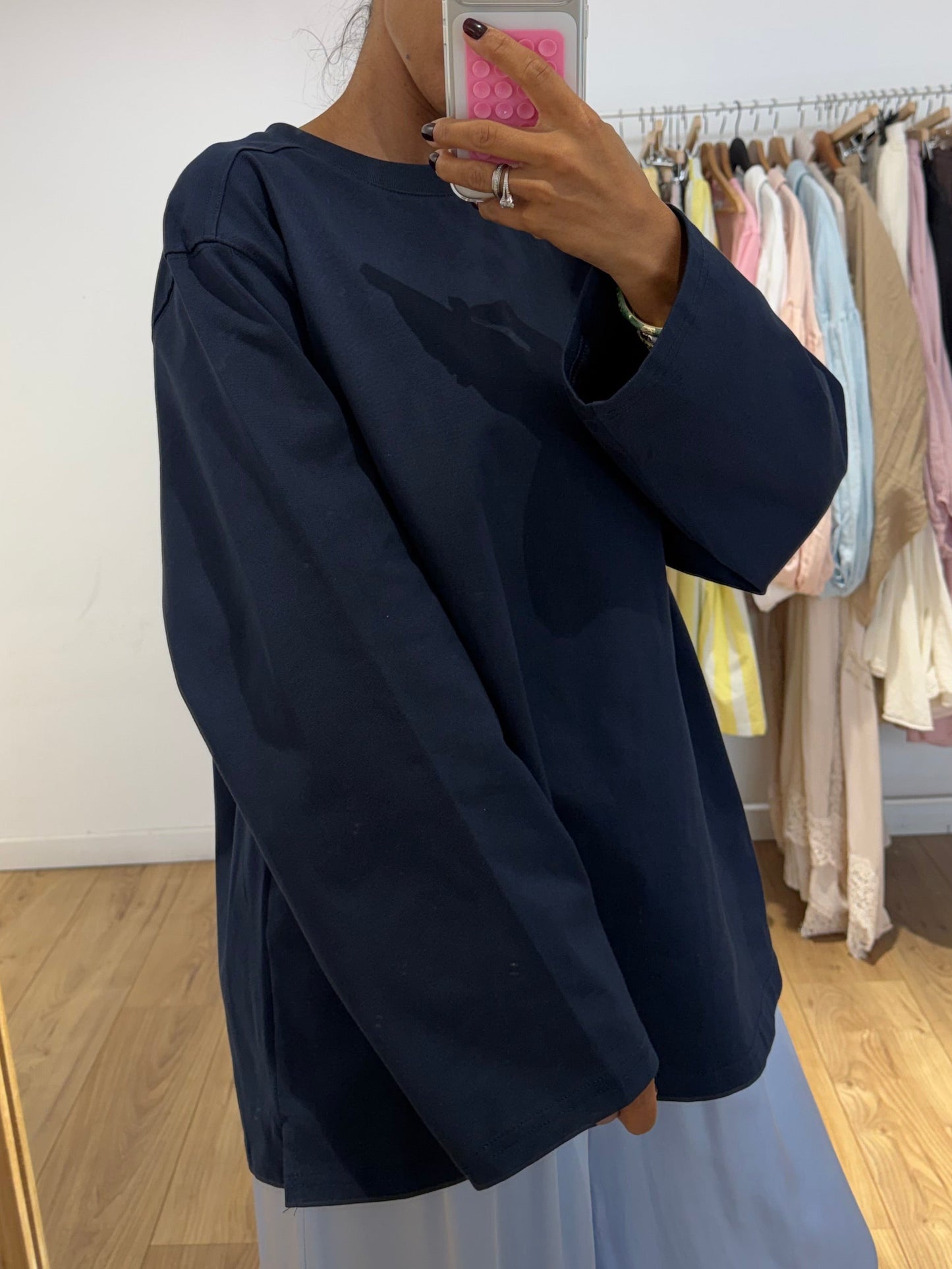 Haut Manche Longue Oversize 100% Coton Premium - Col rond - 5 Coloris