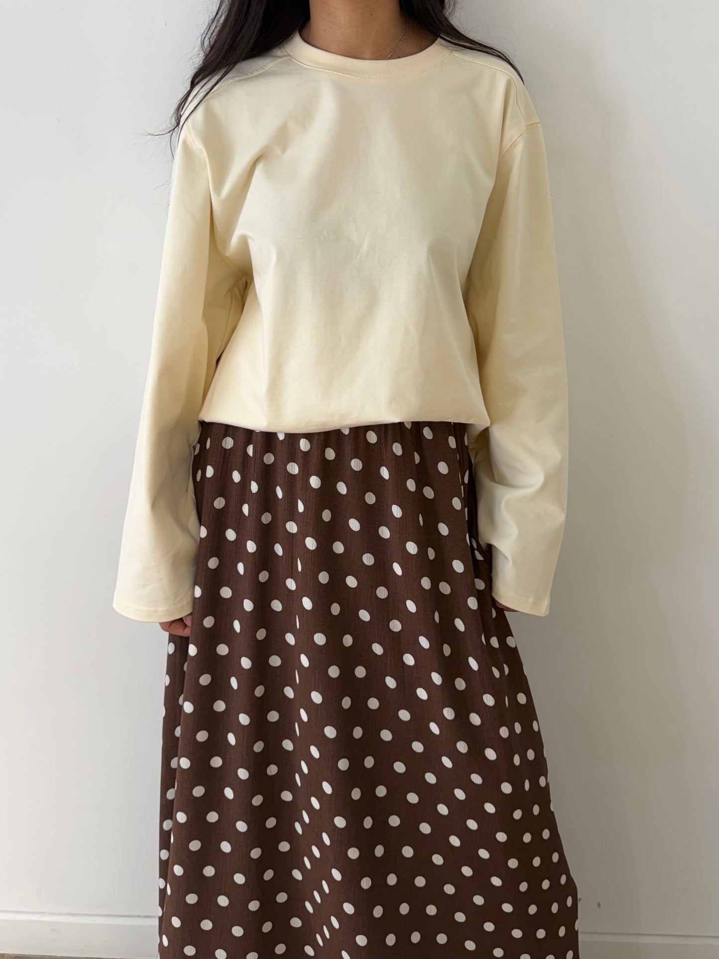Haut Manche Longue Oversize 100% Coton Premium - Col rond