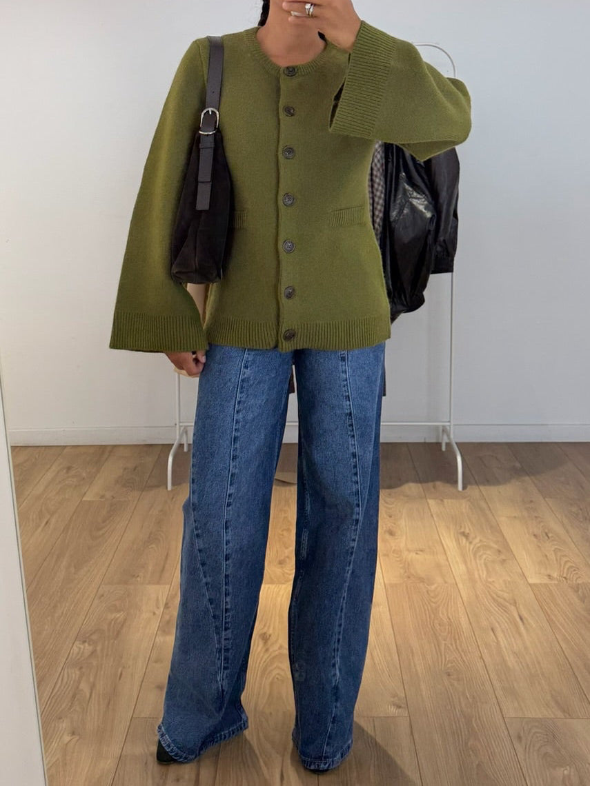 Jean Palazzo Femme Bleu – Coupe Évasée Patte d’Éléphant