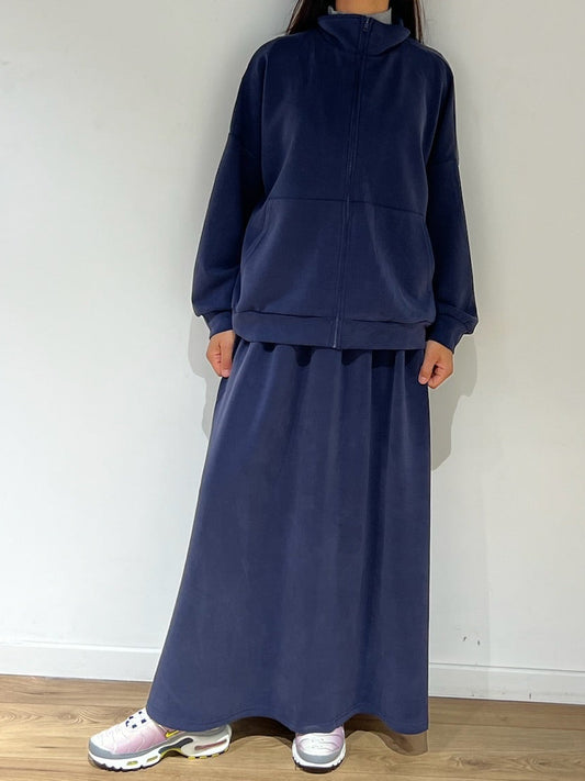 Ensemble modest fashion femme veste jupe marron marine noir mastour Kata Paris