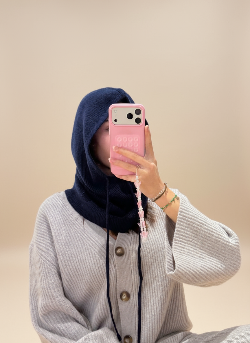 Cagoule en laine et cachemire mélangé